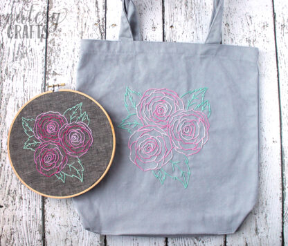 Roses outline pdf hand embroidery pattern  cutesy crafts shop